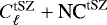 Mathematical equation: $C_{\ell} ^{\text{tSZ}} + \text{NC}^{\text{tSZ}}$