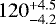 $120_{-4.2}^{+4.5}$
