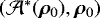 $(\mathcal A^*(\bm\rho_0),\bm\rho_0)$