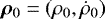 $\bm\rho_0=(\rho_0,\dot\rho_0)$