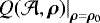 $\left.Q(\mathcal A,\bm \rho)\right|_{\bm\rho = \bm\rho_0}$
