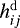 Mathematical equation: $h_{ij}^{\mathrm{d}}$