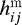 Mathematical equation: $h_{ij}^{\mathrm{m}}$