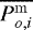 Mathematical equation: $\overline{P_{o,i}^{\mathrm{m}}}$