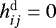 Mathematical equation: $h_{ij}^{\mathrm{d}}=0$