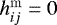 Mathematical equation: $h_{ij}^{\mathrm{m}}=0$