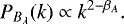 Mathematical equation: \begin{equation*}P_{B_{\lambda}}(k)\propto k^{2-\beta_A}. \end{equation*}