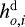 Mathematical equation: $h_{o,i}^{\mathrm{d}}$