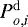 Mathematical equation: $P_{o,i}^{\mathrm{d}}$