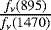 $\frac{f_{\nu}(895)}{f_{\nu}(1470)}$