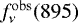 $f_{\nu}^{\mathrm{obs}}(895)$