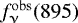 $f_{{\upnu}}^{\mathrm{obs}}(895)$