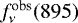 $f_{\nu}^{\textrm{obs}}(895)$