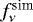 $f_{\nu}^{\textrm{sim}}$