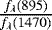 $\frac{f_{\lambda}(895)}{f_{\lambda}(1470)}$