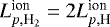 $L_{p,\textrm{H}_{2}}^{\textrm{ion}}=2L_{p,\textrm{H}}^{\textrm{ion}}$