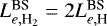 $L_{e,\textrm{H}_{2}}^{\textrm{BS}}=2L_{e,\textrm{H}}^{\textrm{BS}}$
