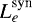 $L^{\textrm{syn}}_{e}$