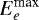 $E_{e}^{\textrm{max}}$