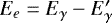 $E_e=E_{\gamma}-E'_{\gamma}$
