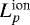 $L_{p}^{\textrm{ion}}$