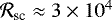 ${\cal R}_{\textrm{sc}}\approx3\times10^{4}$