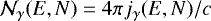 ${\cal N}_{\gamma}(E,N)=4\pi j_{\gamma}(E,N)/c$