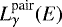 $L_{\gamma}^{\textrm{pair}}(E)$