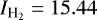 $I_{\textrm{H}_{2}}=15.44$