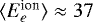 $\langle E_e^{\textrm{ion}} \rangle\approx 37$