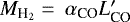 Mathematical equation: $M_{\textrm{H}_2} =~\alpha_{\textrm{CO}}{}L'_{\textrm{CO}}$