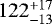 $122^{+17}_{-13}$