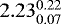 $2.23^{0.22}_{0.07}$