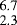 $^{6.7}_{2.3}$