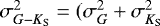 $\sigma^2_{G-{K}_{{\textrm{S}}}} = (\sigma_{G}^2 + \sigma_{{K}_{{\textrm{S}}}}^2$