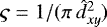 $\varsigma=1/(\pi\,\hat{d}_{xy}^2)$