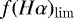 Mathematical equation: $f(H\alpha)_{\mathrm{lim}}$