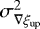 Mathematical equation: $\sigma^2_{\nabla \xi_{\text{up}}}$
