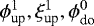 Mathematical equation: $\phi_{\text{up}}^1,\xi_{\text{up}}^1,\phi_{\text{do}}^0$