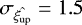 Mathematical equation: $\sigma_{\hat{\xi_{\text{up}}}} = 1.5$