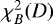 Mathematical equation: $\chi^{2}_{B}(D)$