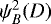 Mathematical equation: $\psi^{2}_{B}(D)$