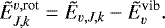 \begin{equation*}\tilde{E}_{J,k}^{\varv,\textrm{rot}} = \tilde{E}_{\varv,J,k} - \tilde{E}_{\varv}^{\textrm{vib}}. \end{equation*}
