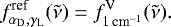 \begin{equation*} f_{\alpha_{\textrm{D}},\gamma_{\textrm{L}}}^{\text{ref}}(\tilde{\nu}) = f^{\textrm{V}}_{1\,\textrm{cm}^{-1}}(\tilde{\nu}). \vspace*{4pt}\end{equation*}