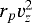 Mathematical equation: $r_p v_z^2$