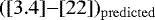 $([3.4]{-}[22])_{\mathrm{predicted}}$