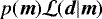 ${p(\vec{m})\cal L}(\vec{d}|\vec{m})$