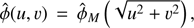 $$ \widehat\varphi{(u,\upsilon)}={\widehat\varphi}_M{(\sqrt{u^2+\upsilon^2})}, $$