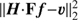 $ {\Arrowvert\boldsymbol H·\mathbf F\boldsymbol f-\boldsymbol\upsilon\Arrowvert}_2^2 $