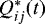 $Q_{ij}^*(t)$